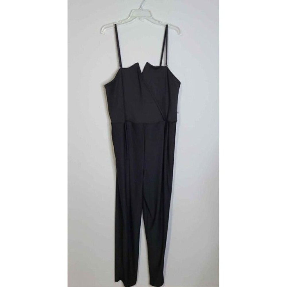NEW BONGO Black Adjustable Spaghetti Strap Stretch Jumper Pockets & Zip Back 2X